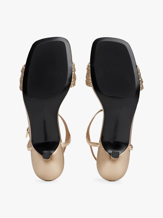 TOMMY HILFIGER Tommy Hilfiger Kadın Stiletto Topuk Model Yüksek Topuklu Gold Sandalet FW0FW08611-0HS