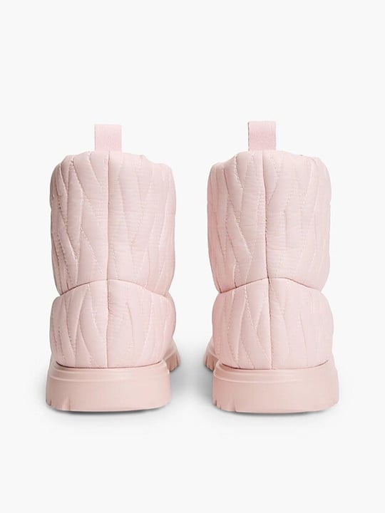 Tommy Hilfiger Tommy Hilfiger Kadın Su İtici Kapitoneli İçi Sıcak Astarlı Metal Logolu Pembe Bot & Bootie EN0EN03162-TH1