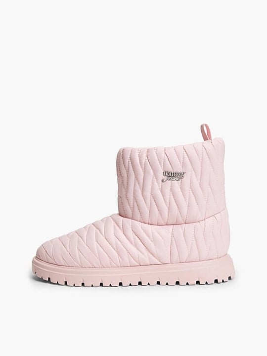 Tommy Hilfiger Tommy Hilfiger Kadın Su İtici Kapitoneli İçi Sıcak Astarlı Metal Logolu Pembe Bot & Bootie EN0EN03162-TH1