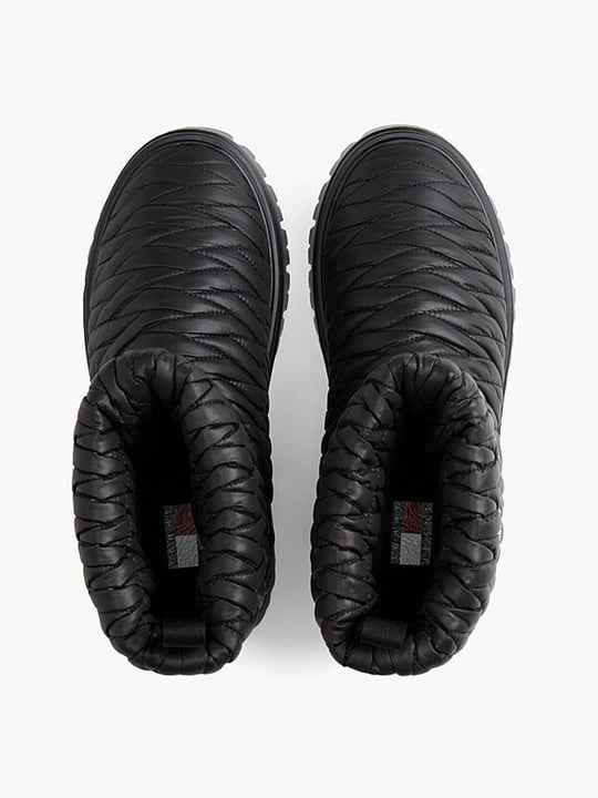 Tommy Hilfiger Tommy Hilfiger Kadın Su İtici Kapitoneli İçi Sıcak Astarlı Metal Logolu Siyah Bot & Bootie EN0EN03162-BDS