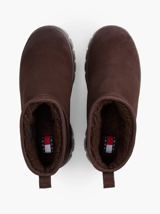 Tommy Hilfiger Tommy Hilfiger Kadın Süet Yüzey İçi Sıcak Astarlı Platform Tabanlı Logo Plakalı Kahverengi Bot & Bootie EN0EN03158-GT3