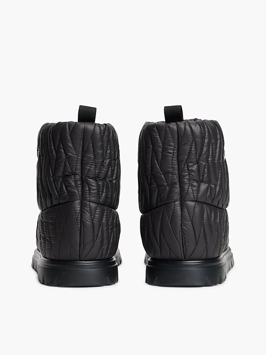 Tommy Hilfiger Tommy Hilfiger Kadın Su İtici Kapitoneli İçi Sıcak Astarlı Metal Logolu Siyah Bot & Bootie EN0EN03162-BDS