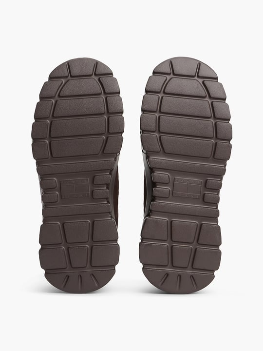 Tommy Hilfiger Tommy Hilfiger Kadın Süet Yüzey İçi Sıcak Astarlı Platform Tabanlı Logo Plakalı Kahverengi Bot & Bootie EN0EN03158-GT3