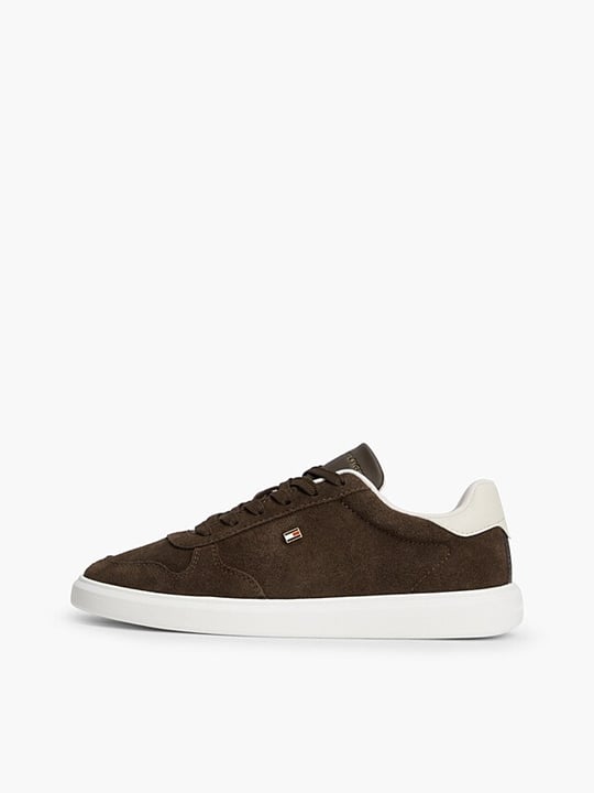 Tommy Hilfiger Tommy Hilfiger Kadın Süet Yüzey Hafif Tabanlı Logolu Kahverengi Sneaker FW0FW09593-0HJ