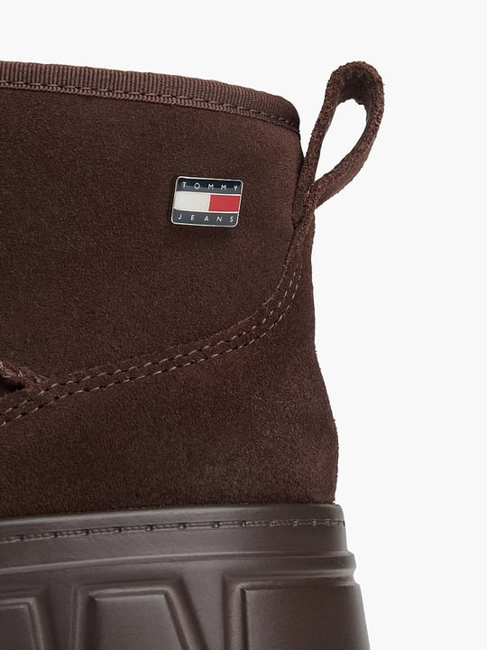 Tommy Hilfiger Tommy Hilfiger Kadın Süet Yüzey İçi Sıcak Astarlı Platform Tabanlı Logo Plakalı Kahverengi Bot & Bootie EN0EN03158-GT3
