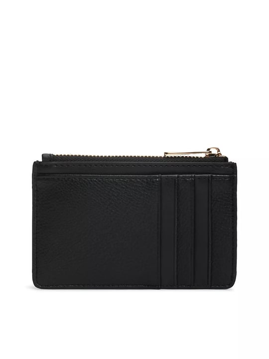 Tommy Hilfiger Tommy Hilfiger Kadın TH Monogram Logolu Fermuarlı Ekstra Kartlık Bölmeli Siyah Cüzdan AW0AW18867-BDS