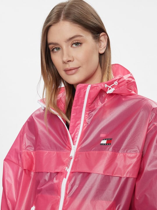 Tommy Hilfiger Tommy Hilfiger Kadın Uzun Kollu Fermuarlı Marka Logolu Pembe Mont DW0DW17229-THW