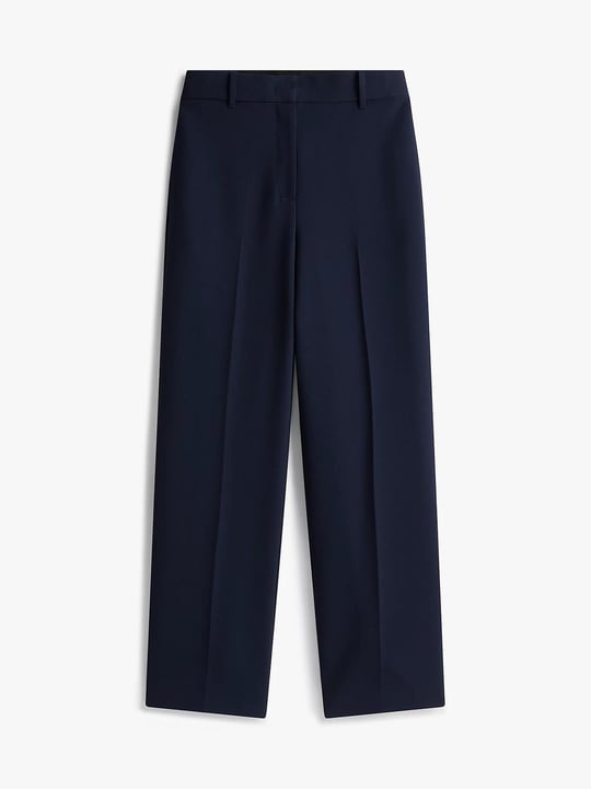 Tommy Hilfiger Tommy Hilfiger Kadın Yüksek Bel Düz ve Kısa Paçalı Lacivert Pantolon WW0WW48355-C1G