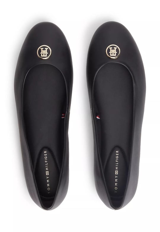 Tommy Hilfiger Tommy Hilfiger Kadın Yuvarlak Burunlu Deri Siyah Espadril FW0FW09374-BDS