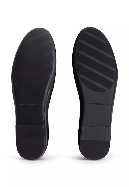 Tommy Hilfiger Tommy Hilfiger Kadın Yuvarlak Burunlu Deri Siyah Espadril FW0FW09374-BDS