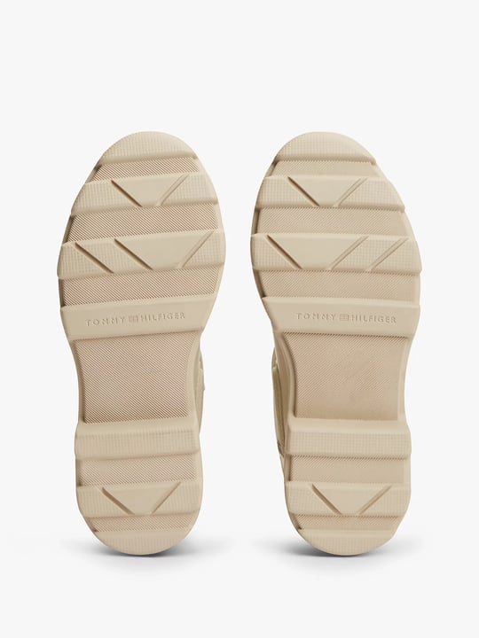 Tommy Hilfiger Tommy Hilfiger Kadın Yüksek Taban Elastik Bilek Tasarımlı Yüksek Taban Bej Bot & Bootie FW0FW09387-ACI