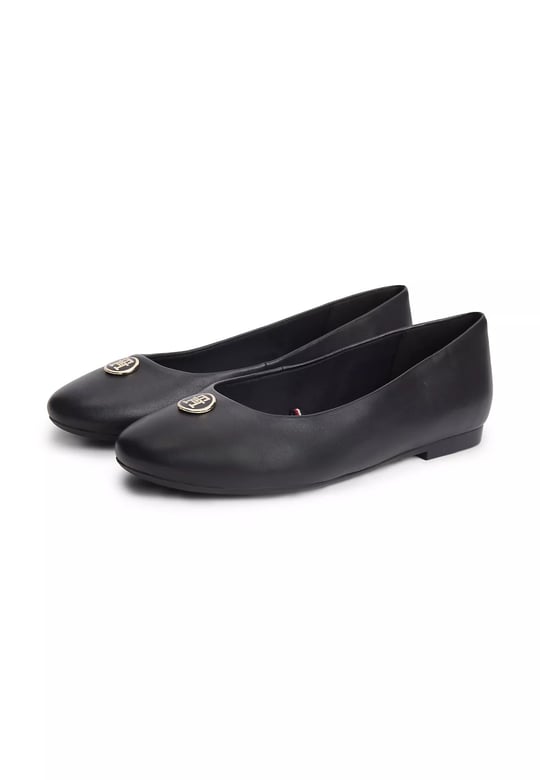 Tommy Hilfiger Tommy Hilfiger Kadın Yuvarlak Burunlu Deri Siyah Espadril FW0FW09374-BDS