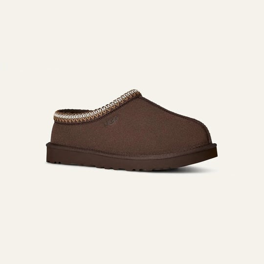 UGG UGG Erkek İşleme Bilek Detaylı İçi Kürklü Süet Kahverengi Terlik 1174671-DUSTDCCA