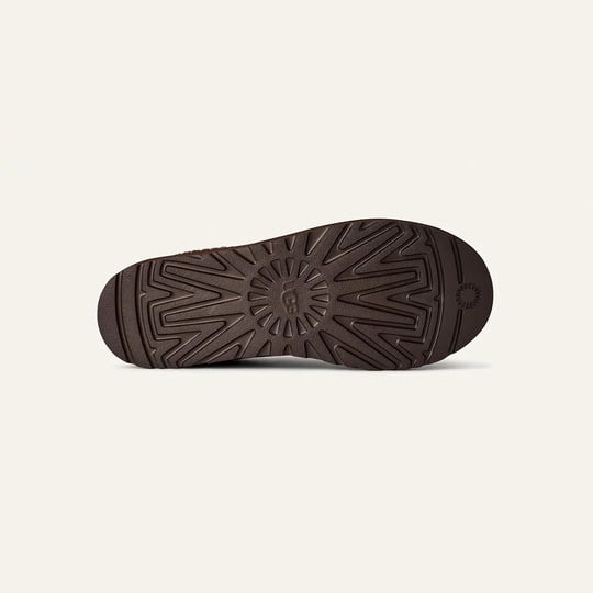 UGG UGG Erkek İşleme Bilek Detaylı İçi Kürklü Süet Kahverengi Terlik 1174671-DUSTDCCA