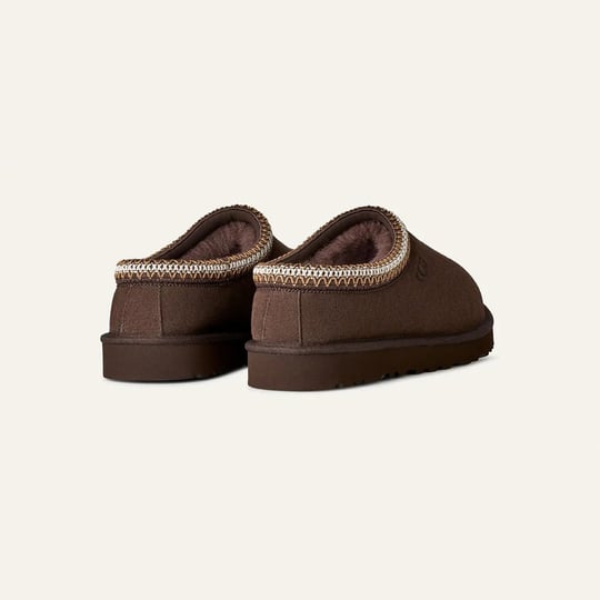 UGG UGG Erkek İşleme Bilek Detaylı İçi Kürklü Süet Kahverengi Terlik 1174671-DUSTDCCA