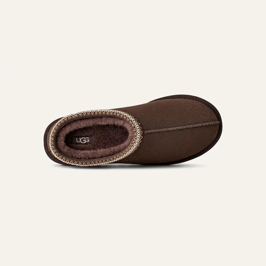 UGG UGG Erkek İşleme Bilek Detaylı İçi Kürklü Süet Kahverengi Terlik 1174671-DUSTDCCA