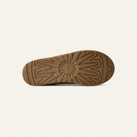 UGG UGG Erkek İşleme Bilek Detaylı İçi Kürklü Süet Taba Terlik 1174671-CHESTNUT