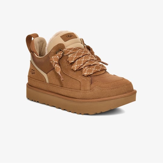 UGG UGG Erkek Süet Detaylı Rahat EVA Tabanlı Deri Taba Sneaker 1170750-CHESTNUT
