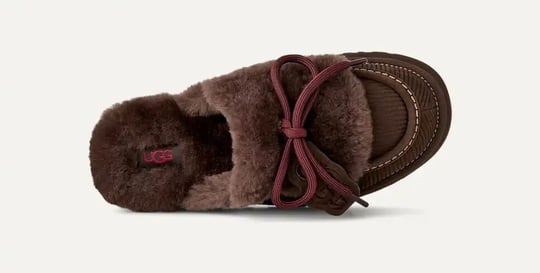 UGG UGG Kadın Baskılı Süet Koyun Postu Astarlı Dekoratif Bağcıklı Logo Charmlı Platform Tabanlı Koyu Kahve Bot & Bootie 1180360-BURNTCEDAR