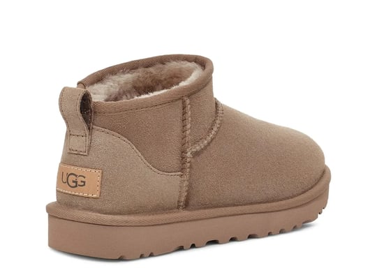 UGG UGG Kadın Deri Logolu Düz Tabanlı Günlük Kullanım Kum Bot & Bootie 1116109-CARIBOU