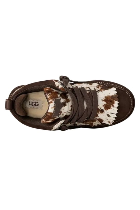 UGG UGG Kadın Desenli Ortopedik EVA Tabanlı Yün ve Süet Karışımlı Kahverengi Sneaker 1180311-BURNTCEDAR