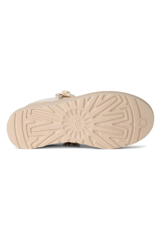 UGG UGG Kadın Düşük Bilekli Süet Detaylı EVA Tabanlı Deri Bej Sneaker 1168890-JASMINE