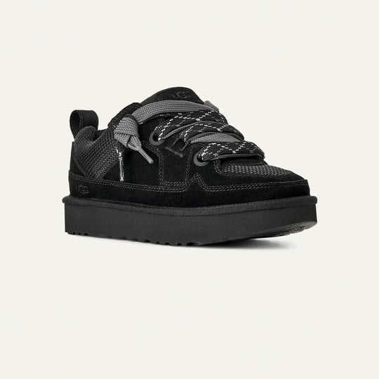 UGG UGG Kadın Düşük Bilekli Süet Detaylı EVA Tabanlı Deri Siyah Sneaker 1168890-BLACK