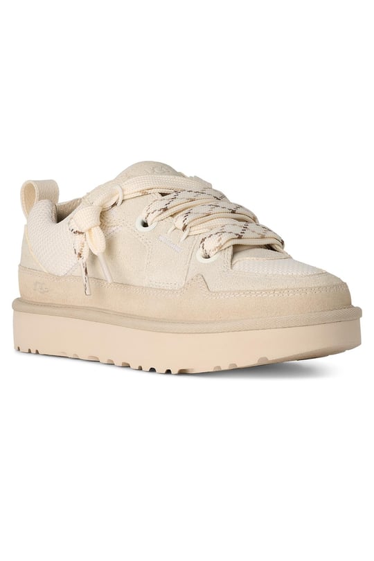 UGG UGG Kadın Düşük Bilekli Süet Detaylı EVA Tabanlı Deri Bej Sneaker 1168890-JASMINE