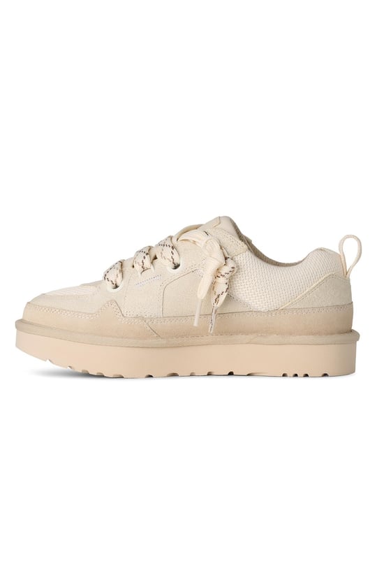 UGG UGG Kadın Düşük Bilekli Süet Detaylı EVA Tabanlı Deri Bej Sneaker 1168890-JASMINE