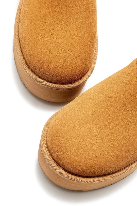 UGG UGG Kadın Düz Taban Logo Baskılı Rahat Spor Stil Taba Bot & Bootie 1135092-CHESTNUT