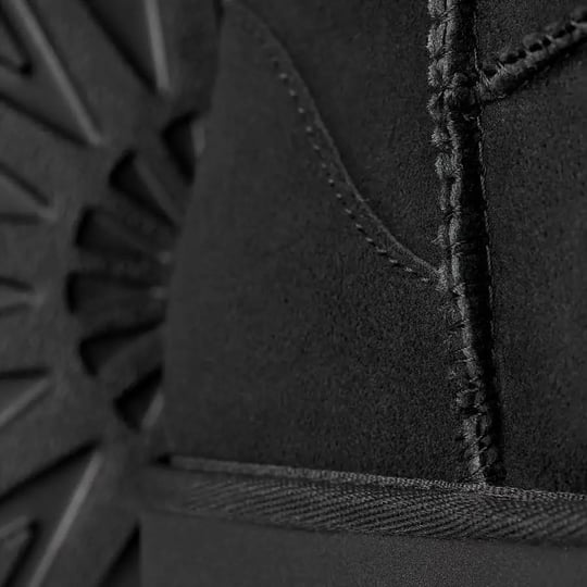 UGG UGG Kadın Düz Taban Logo Baskılı Rahat Spor Stil Siyah Bot & Bootie 1016222-BLACK