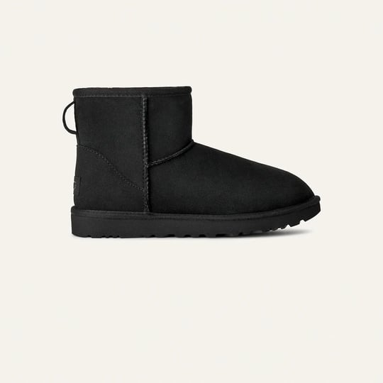 UGG UGG Kadın Düz Taban Logo Baskılı Rahat Spor Stil Siyah Bot & Bootie 1016222-BLACK