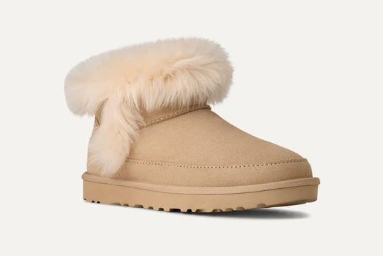 UGG UGG Kadın Esnek ve Rahat Tabanlı %100 Deri Bej Bot & Bootie 1173832-SANDCASTLE