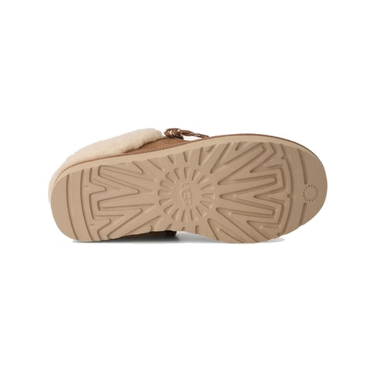 UGG UGG Kadın İçi Yünlü EVA Dış Tabanlı Kabartma Logolu Süet Taba Bot & Bootie 1180313-CHESTNUT