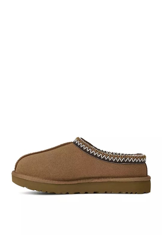 UGG UGG Kadın İşleme Bilek Detaylı İçi Kürklü Süet Taba Terlik 1174470-CHESTNUT