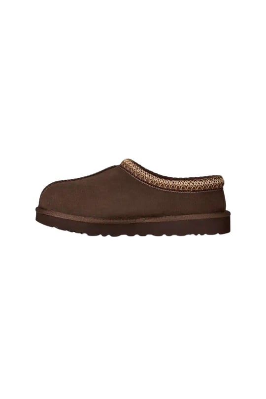 UGG UGG Kadın İşleme Bilek Detaylı İçi Kürklü Süet Kahverengi Terlik 1174470-DUSTDCCA