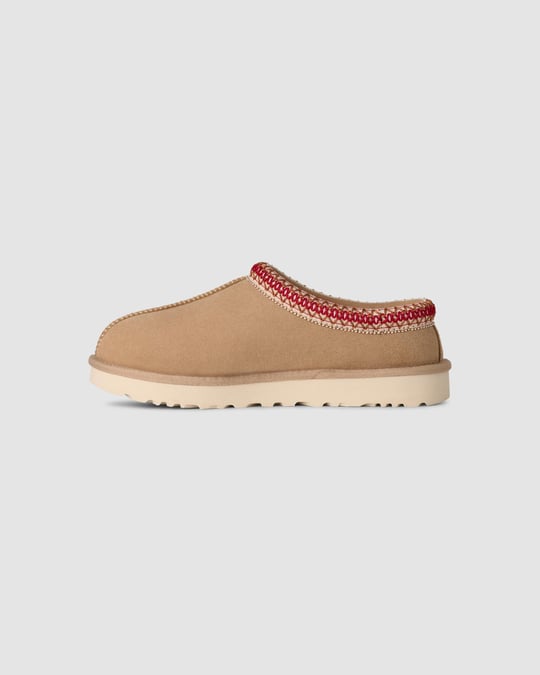 UGG UGG Kadın İşleme Bilek Detaylı İçi Kürklü Süet Kum Terlik 1174470-SND/DCHRY