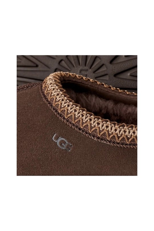 UGG UGG Kadın İşleme Bilek Detaylı İçi Kürklü Süet Kahverengi Terlik 1174470-DUSTDCCA
