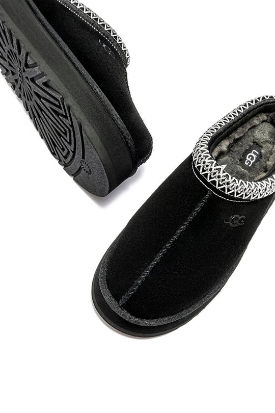 UGG UGG Kadın Platform Taban Süet Detaylı Rahat Astarlı Siyah Terlik 1174471-BLACK