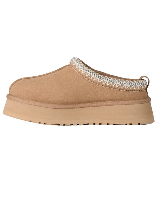 UGG UGG Kadın Platform Taban Süet Detaylı Rahat Astarlı Kum Terlik 1174471-SAND