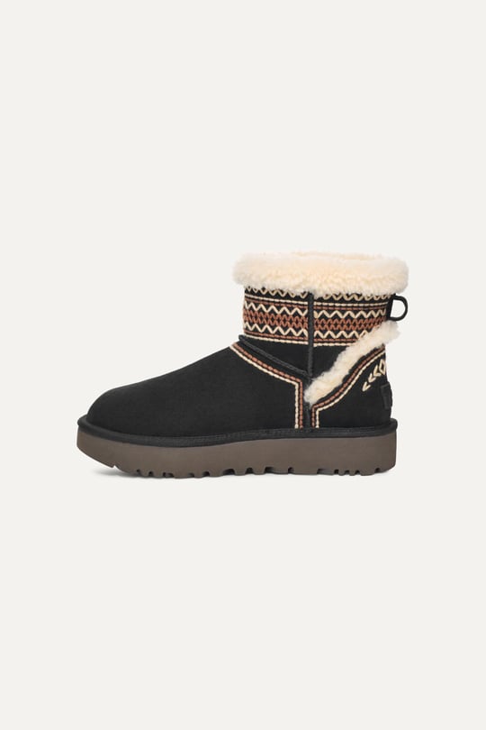 UGG UGG Kadın Platform Tabanlı Kürk Detaylı Rahat SİYAH Bot & Bootie 1158281-SİYAH