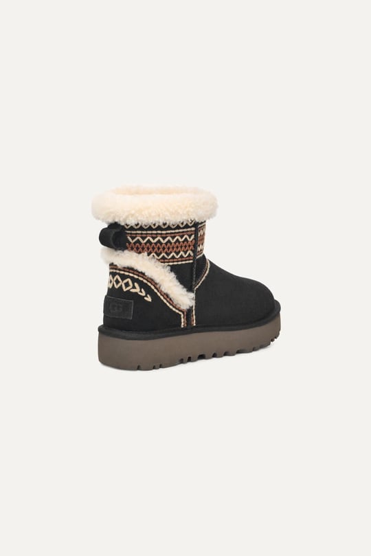 UGG UGG Kadın Platform Tabanlı Kürk Detaylı Rahat SİYAH Bot & Bootie 1158281-SİYAH