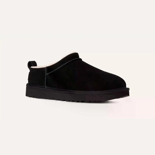 UGG UGG Kadın Rahat Düşük Taban Süet Üst Yüzeyli Siyah Terlik 1173891-BLACK