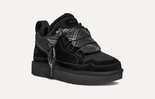 UGG UGG Kadın Rahat Taban Yüksek Bilekli Süet Deri Siyah Sneaker 1144032-BLACK