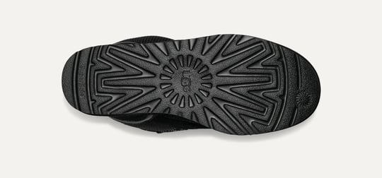 UGG UGG Kadın Rahat Taban Yüksek Bilekli Süet Deri Siyah Sneaker 1144032-BLACK