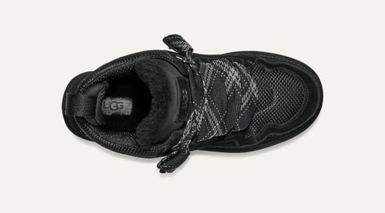 UGG UGG Kadın Rahat Taban Yüksek Bilekli Süet Deri Siyah Sneaker 1144032-BLACK