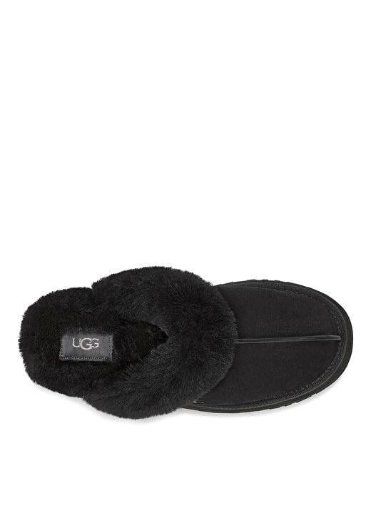 UGG UGG Kadın Rahat Yastık Tabanlı EVA Dış Tabanlı %100 Hakiki Süet Deri Siyah Terlik 1122550-BLACK