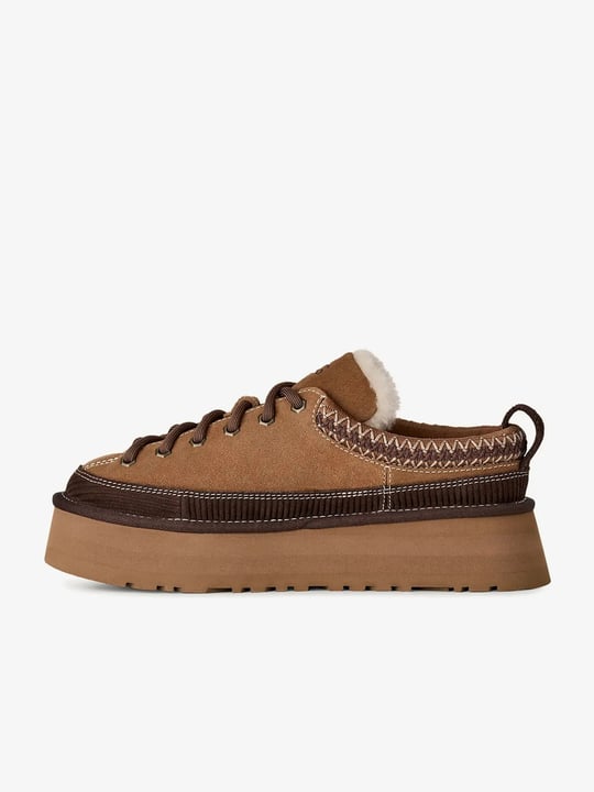 UGG UGG Kadın Süet Dış Yüzeyli İçi Yünlü Bileği İşleme Desenli Platform Eva Tabanlı Taba Bot & Bootie 1180361-CHESTNUT