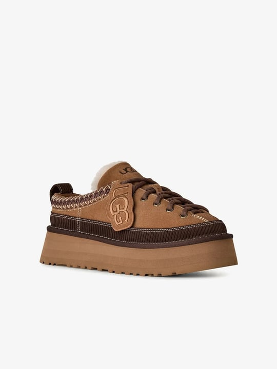 UGG UGG Kadın Süet Dış Yüzeyli İçi Yünlü Bileği İşleme Desenli Platform Eva Tabanlı Taba Bot & Bootie 1180361-CHESTNUT