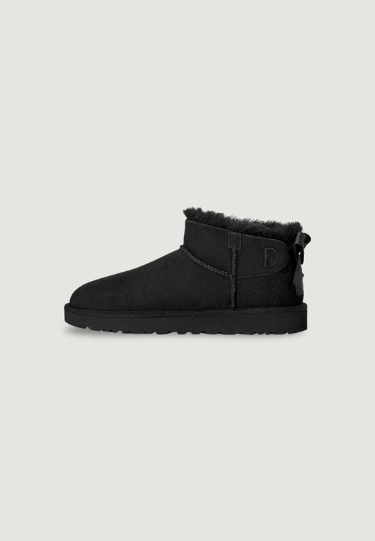 UGG UGG Kadın Süet Dış Yüzeyli Konforlu EVA Tabanlı İçi Kürklü Siyah Bot & Bootie 1185491-BLACK
